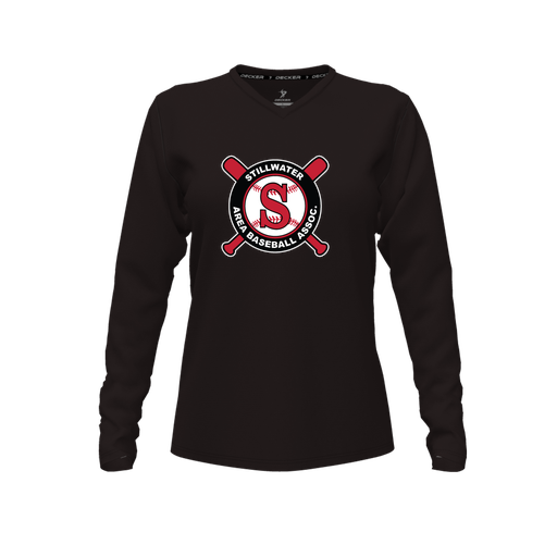 [FTLVCFBK-FYXS-LOGO3] Comfort T-Shirt (Female Youth XS, Black, V Neck, Logo 3, Long Sleeve)