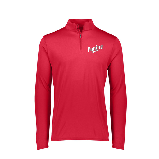 [FTLQFLRD-FAXS-LOGO1] Ladies Flex-Lite 1/4 Zip Shirt (Female Adult XS, Red, Logo 1)