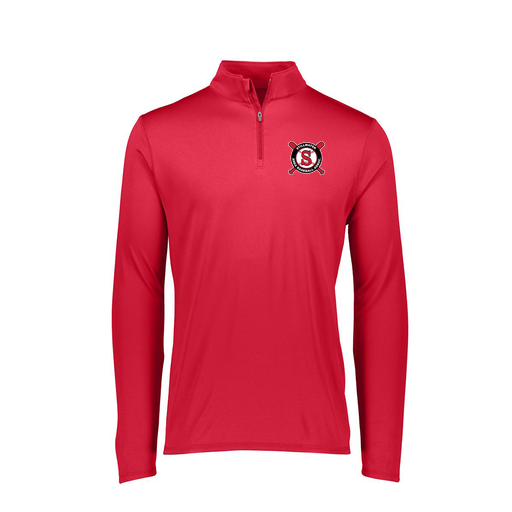 [FTLQFLRD-FAXS-LOGO3] Ladies Flex-Lite 1/4 Zip Shirt (Female Adult XS, Red, Logo 3)