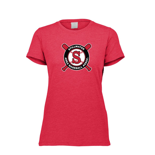 [FTSCUBRD-FAXS-LOGO3] Decker Women's Tri-Blend T-Shirt - Short Sleeve (Female Adult XS, Red, Logo 3)