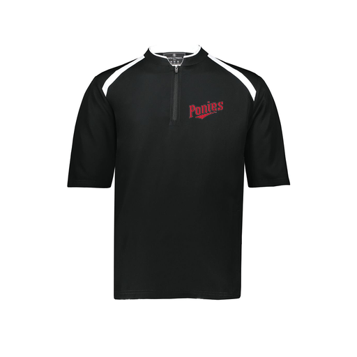 [229581-AS-BLK-LOGO2] Men's Dugout Short Sleeve Pullover (Adult S, Black, Logo 2)
