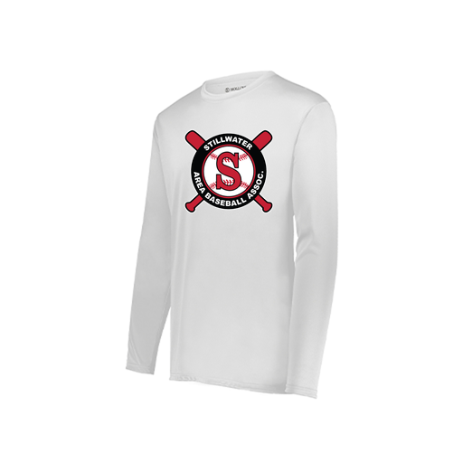 [222822.005.XS-LOGO3] Men's LS Smooth Sport Shirt (Adult XS, White, Logo 3)
