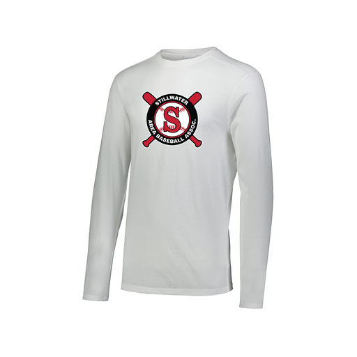 [FTLCUBWH-AXS-LOGO3] Decker Men's Tri-Blend T-Shirt - Long Sleeve (Adult XS, White, Logo 3)
