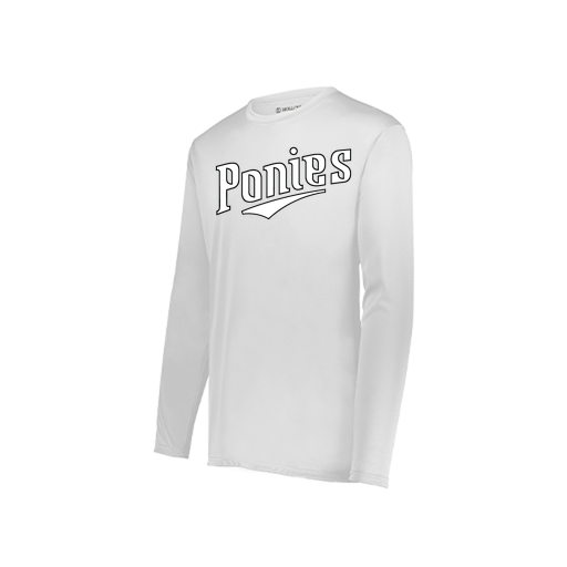 [222823.005.S-LOGO1] Youth LS Smooth Sport Shirt (Youth S, White, Logo 1)