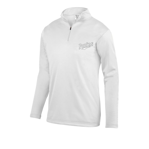 [FOLQFFWH-YS-LOGO1] Decker Youth FlexFleece 1/4 Zip (Youth S, White, Logo 1)