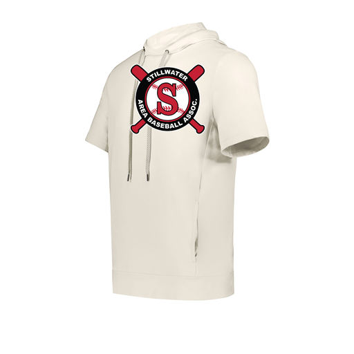 [222605-WHT-YS-LOGO3] YOUTH VENTURA SOFT KNIT SHORT SLEEVE HOODIE (Youth S, White, Logo 3)