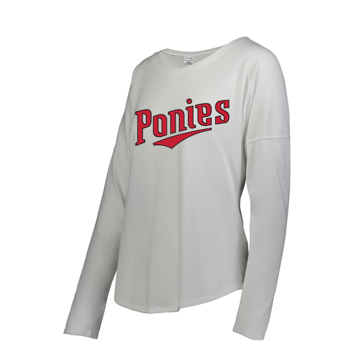 [FTLCUBWH-FAS-LOGO2] Decker Women's Tri-Blend T-Shirt - Long Sleeve (Female Adult S, White, Logo 2)