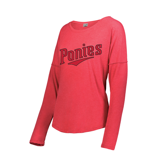 [3077.V96.S-LOGO2] Ladies LS Ultra-blend T-Shirt (Female Adult S, Red, Logo 2)