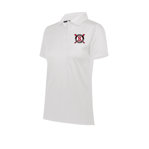 [222768.005.XS-LOGO3] Ladies Prism Polo (Female Adult XS, White, Logo 3)