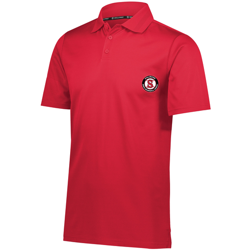 [222568.084.S-LOGO4] Men's Prism Polo (Adult S, Red, Logo 4)